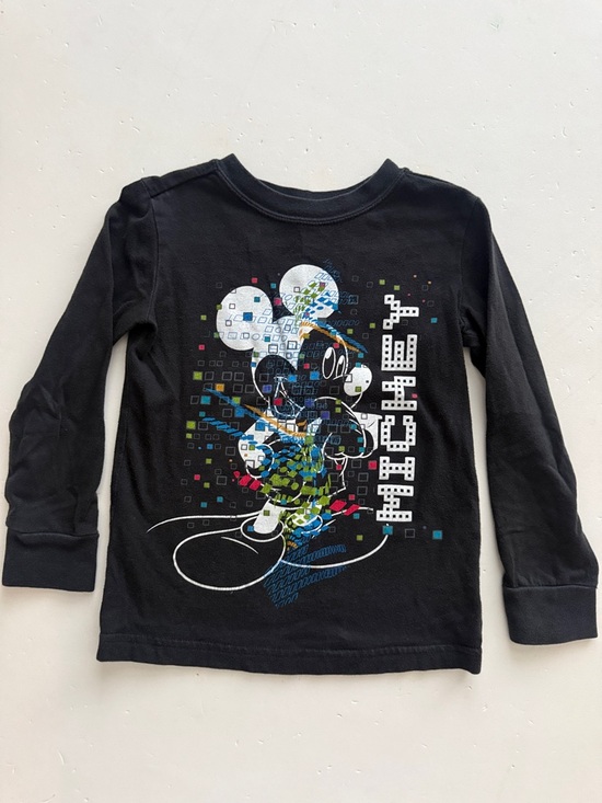Disney Other - Disney Mickey Mouse Black Graphic Long-Sleeve Tee Boys 3T